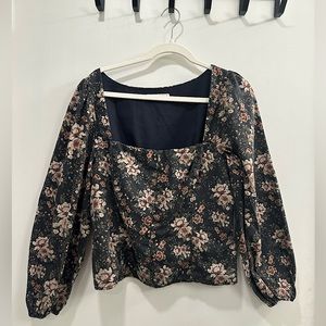 Long sleeve floral top